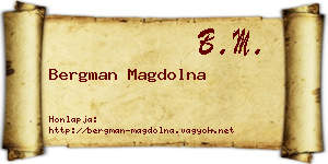 Bergman Magdolna névjegykártya